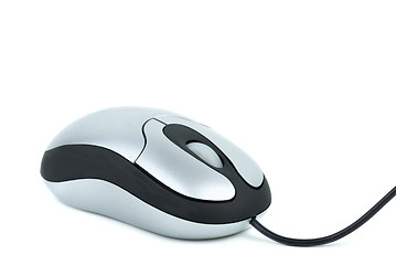 Image showing Small silver computer mouse