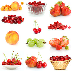 Image showing Set of different berries