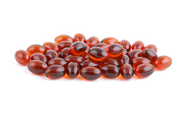 Image showing Small pile of lecithin capsules