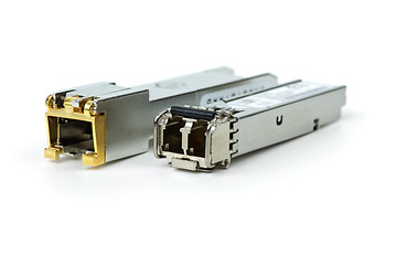 Image showing Gigabit SFP modules for network switch