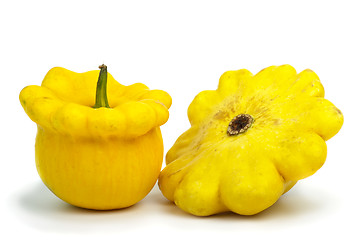 Image showing Two scallop squash vegetables