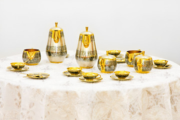 Image showing Gold tea set