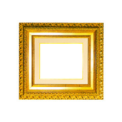 Image showing Old golden frame