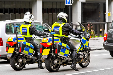 Image showing Motorbike police