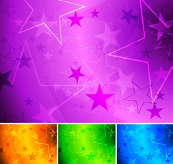 Image showing Vibrant star backgrounds