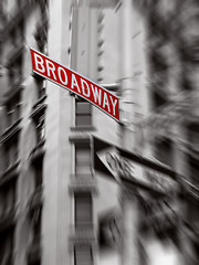 Image showing red broadway sign