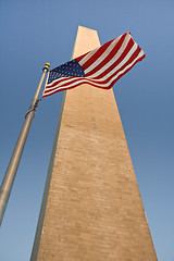 Image showing obelisk and flag