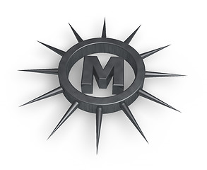 Image showing spiky letter m