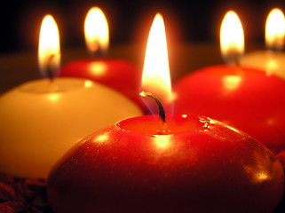 Image showing Flaming candles