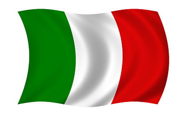 Image showing waving flag of italy