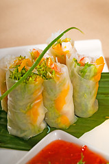 Image showing vietnamese style summer rolls