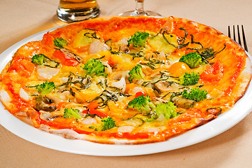 Image showing vegetarian pizza