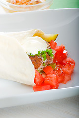 Image showing falafel wrap