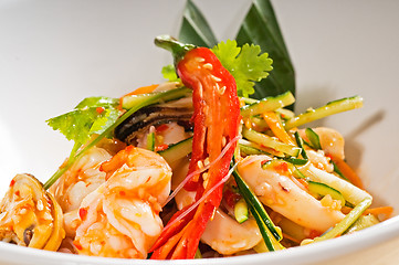 Image showing fresh seafood thai salad