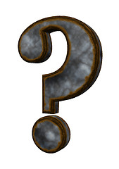 Image showing rusty question mark