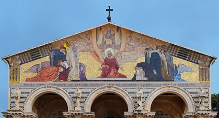 Image showing Mosaic on the Curch of All Nations in Jerusalem