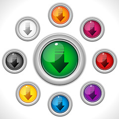Image showing Download Shiny Colorful Web Button