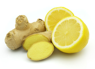 Image showing Ginger with lemon