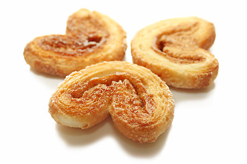 Image showing Three sweet cookies on white background