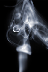 Image showing white smoke on black