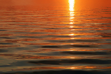 Image showing sunset water background