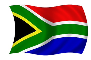Image showing waving flag of south africa