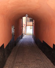 Image showing Alley in Old City, Stockholm, Sweden