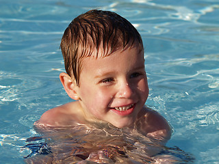 Image showing boy in swimming pool