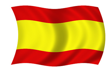 Image showing waving flag of spain