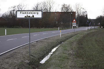 Image showing City sign Flakkebjerg