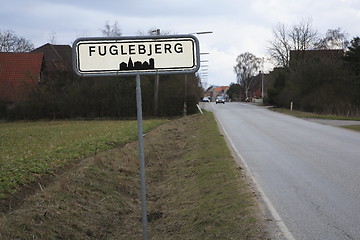 Image showing City sign Fuglebjerg