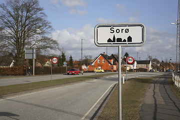 Image showing City sign Sorø