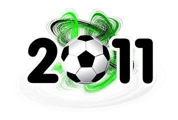 Image showing Big 2011 soccer-ball on a white background