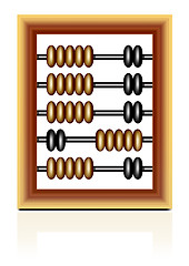 Image showing wooden abacus isolated on a white background 