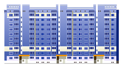 Image showing Beautiful multi-storey buildings vector illustrations