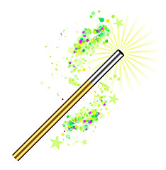 Image showing Beautiful vector magic background with wand