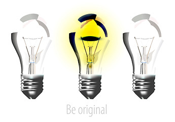 Image showing Realistic lamps on white