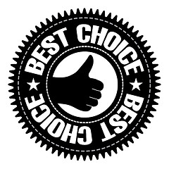 Image showing Best choice sign with hand