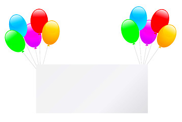 Image showing balloons and banner 