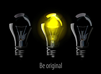 Image showing Realistic lamps on black