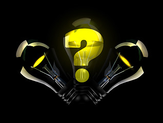 Image showing Question mark in lightbulb