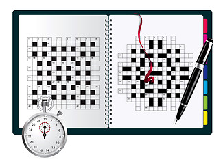 Image showing A blank crossword vector in note