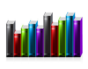 Image showing Books stack on white background