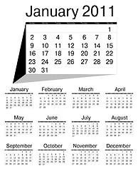 Image showing Simple calendar of 2010