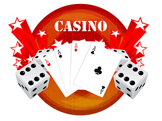 Image showing gambling illustration with casino elements 