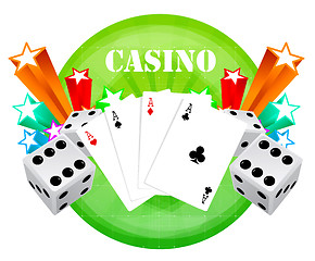 Image showing gambling illustration with casino elements 