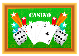 Image showing gambling illustration with casino elements 