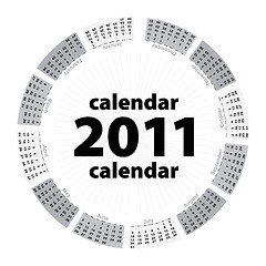 Image showing Simple creative calendar of 2011