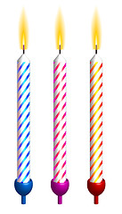 Image showing Vector birthday candles. Detailed portrayal