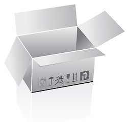 Image showing shipping box vector 